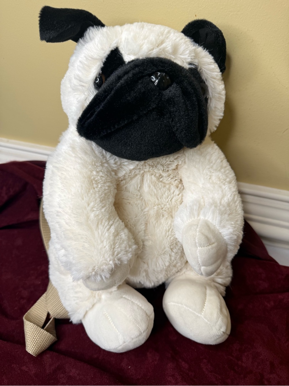 Like New Pug Plush Backpack by Critter Collection